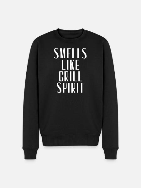 Smells like grill spirit - Men's Premium Organic Jumper - black