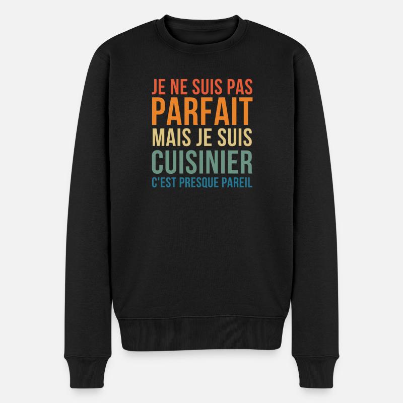 Ein perfekter Koch - Männer Premium Bio Pullover - Schwarz