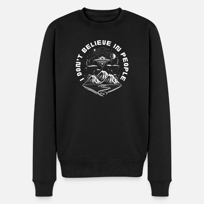 Citation drôle d’OVNI extraterrestres - Pull Premium bio Homme - noir