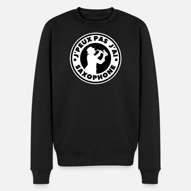 j'peux pas j'ai saxophone - Pull Premium bio Homme - noir