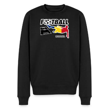 Fußball Fieber Rumänien - Männer Premium Bio Pullover - Schwarz - Vorne - Nico (187cm)
