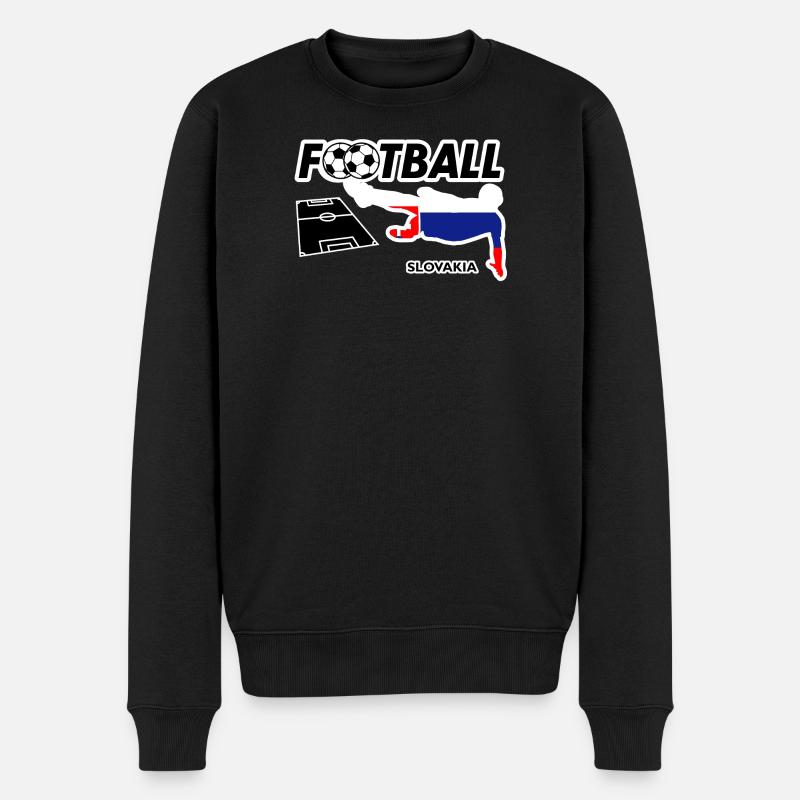 Fußball Fieber Slowakei - Männer Premium Bio Pullover - Schwarz