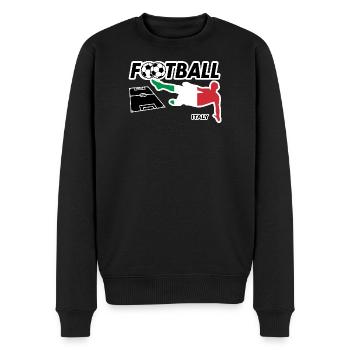 Fußball Fieber Italien - Männer Premium Bio Pullover - Schwarz - Vorne - Nico (187cm)