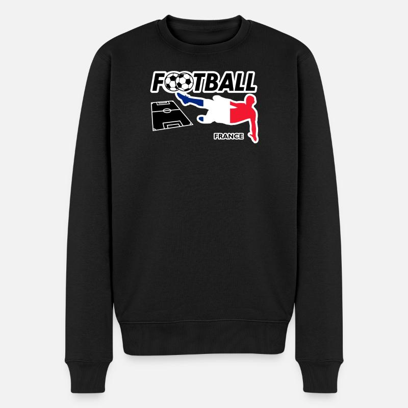 Fußball Fieber Frankreich - Männer Premium Bio Pullover - Schwarz