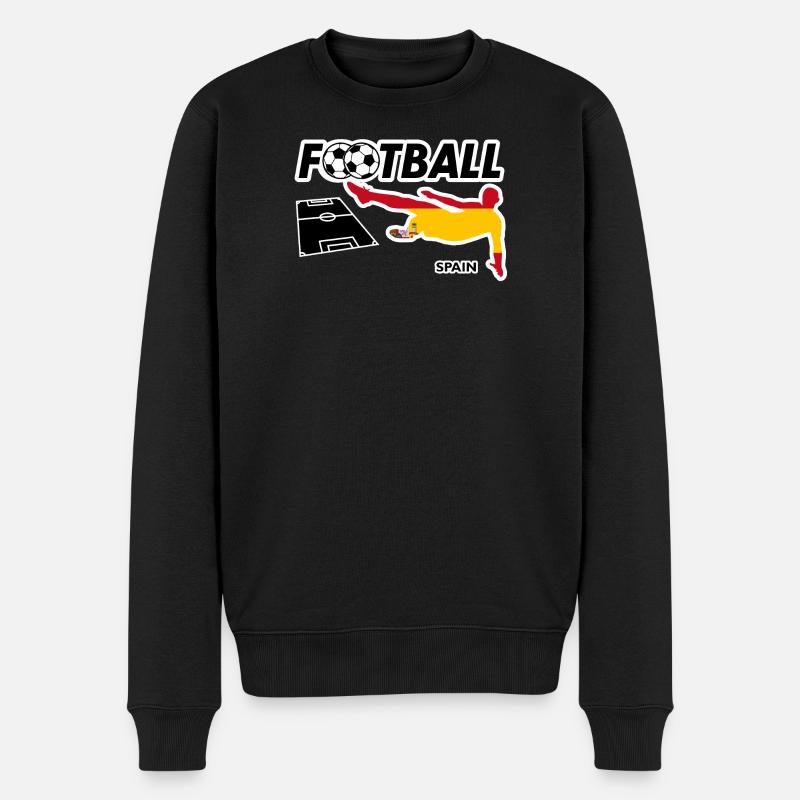 Fußball Fieber Spanien - Männer Premium Bio Pullover - Schwarz