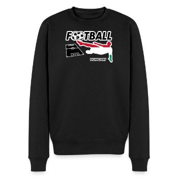 Fußball Fieber Ungarn - Männer Premium Bio Pullover - Schwarz - Vorne - Nico (187cm)