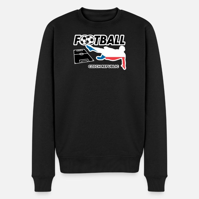 Fußball Fieber Tschechien - Männer Premium Bio Pullover - Schwarz