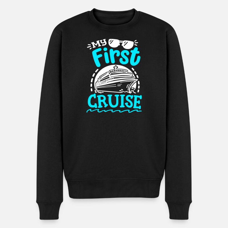 Erster Kreuzfahrturlaub - Männer Premium Bio Pullover - Schwarz