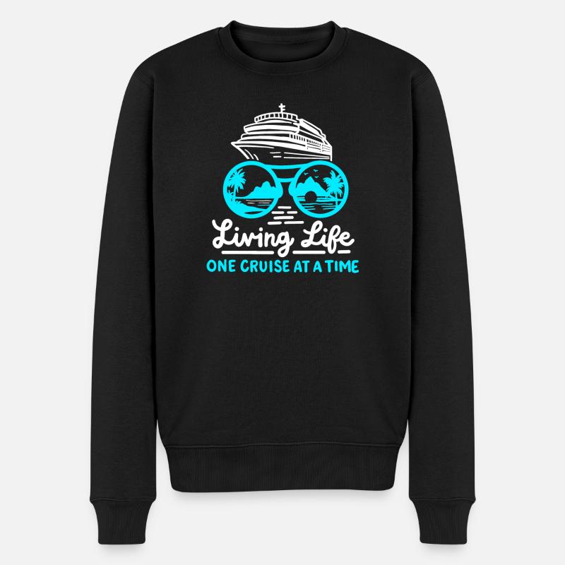 Kreuzfahrtschiff Kreuzfahrt - Männer Premium Bio Pullover - Schwarz