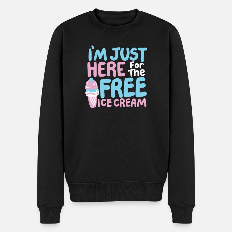 Eiscreme Eisliebhaber - Männer Premium Bio Pullover - Schwarz