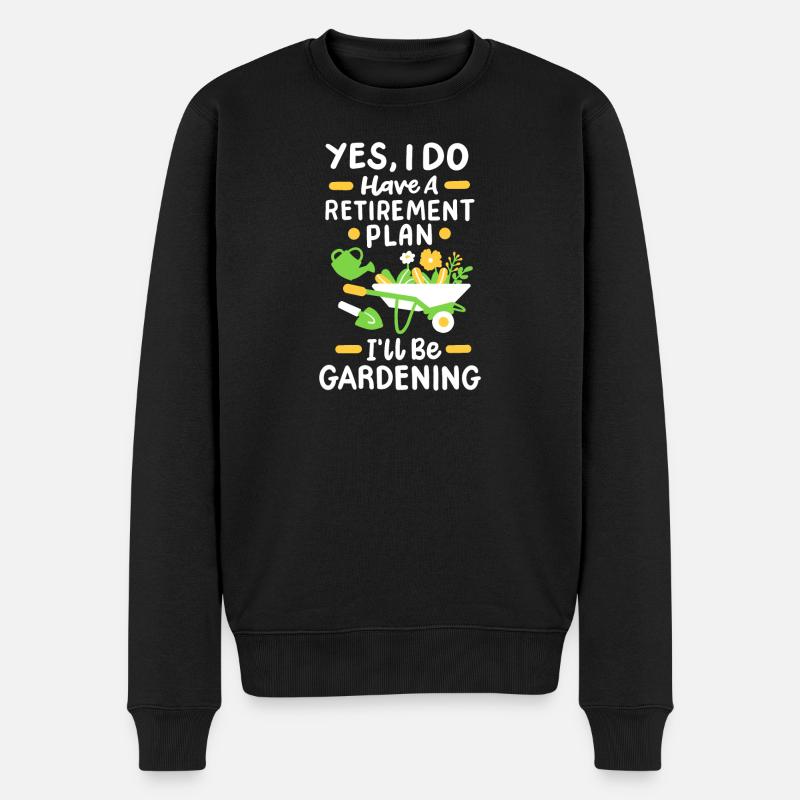 Garten Gartenarbeit Pflanzen - Männer Premium Bio Pullover - Schwarz