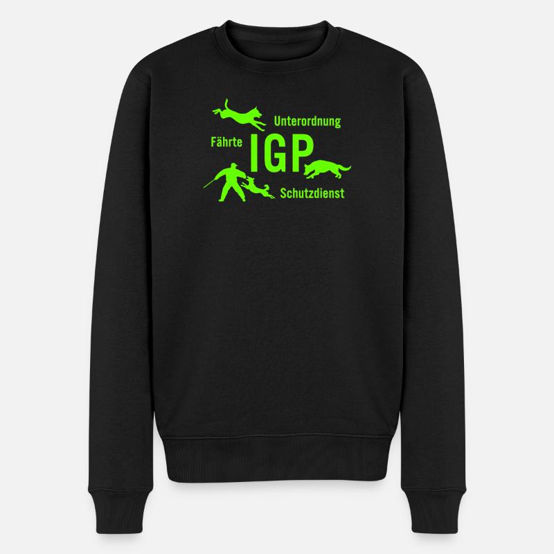 IGP Hundesport - grün - Männer Premium Bio Pullover - Schwarz