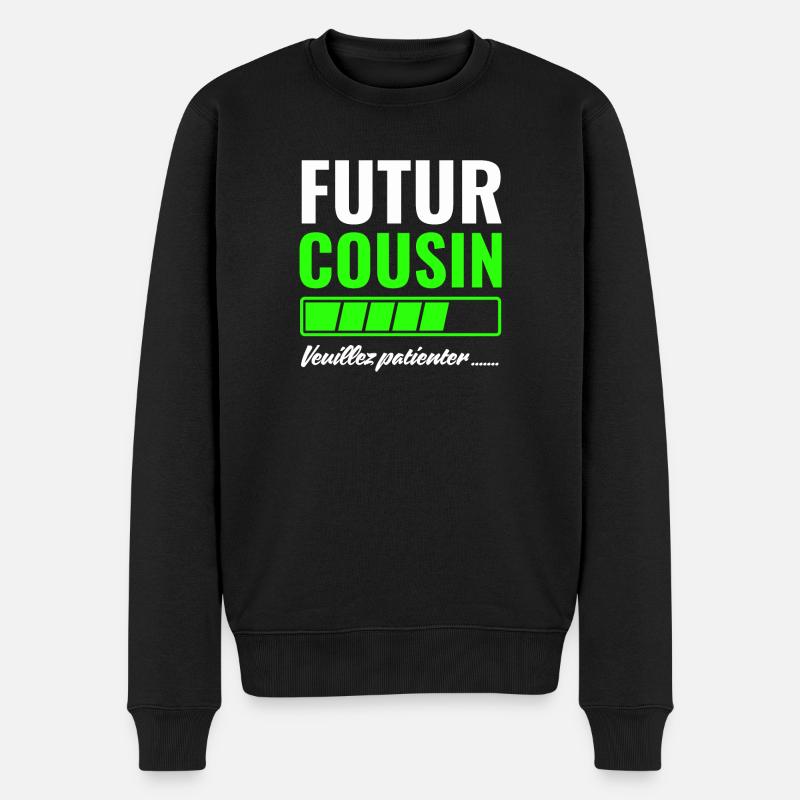 Futur cousin veuillez patienter - Pull Premium bio Homme - noir