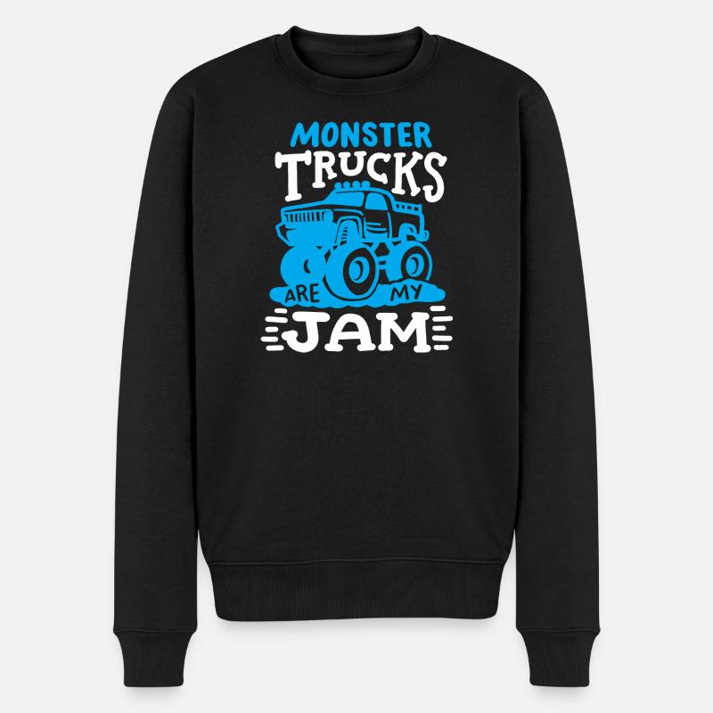 Monstertruck Truck - Männer Premium Bio Pullover - Schwarz