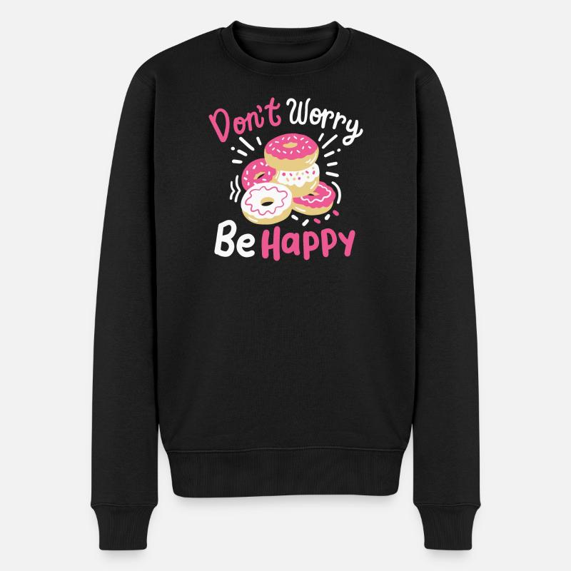 Donut inspirierend - Männer Premium Bio Pullover - Schwarz