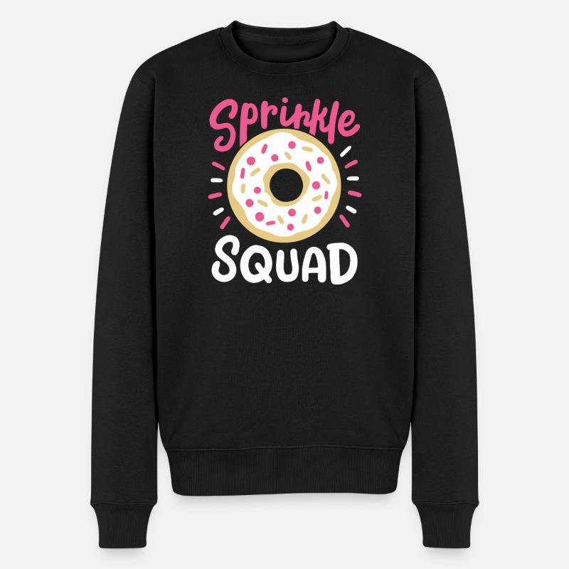 Donut Streusel - Männer Premium Bio Pullover - Schwarz