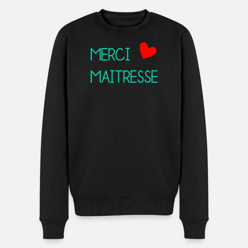 MAÎTRESSE. MERCI. MERCI MAÎTRESSE - Pull Premium bio Homme - noir