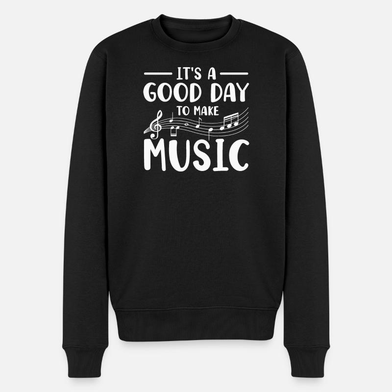 Musiker Musik Instrument - Männer Premium Bio Pullover - Schwarz
