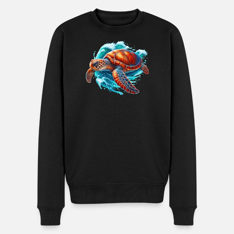 Tortue - Pull Premium bio Homme - noir