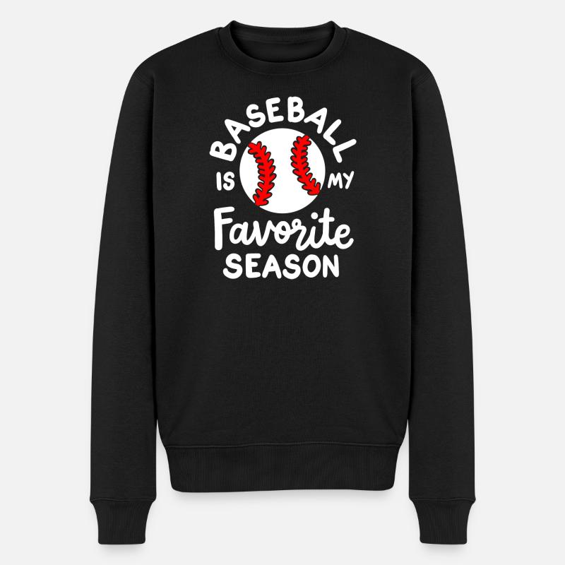 Baseball Baseball-Liebhaber - Männer Premium Bio Pullover - Schwarz