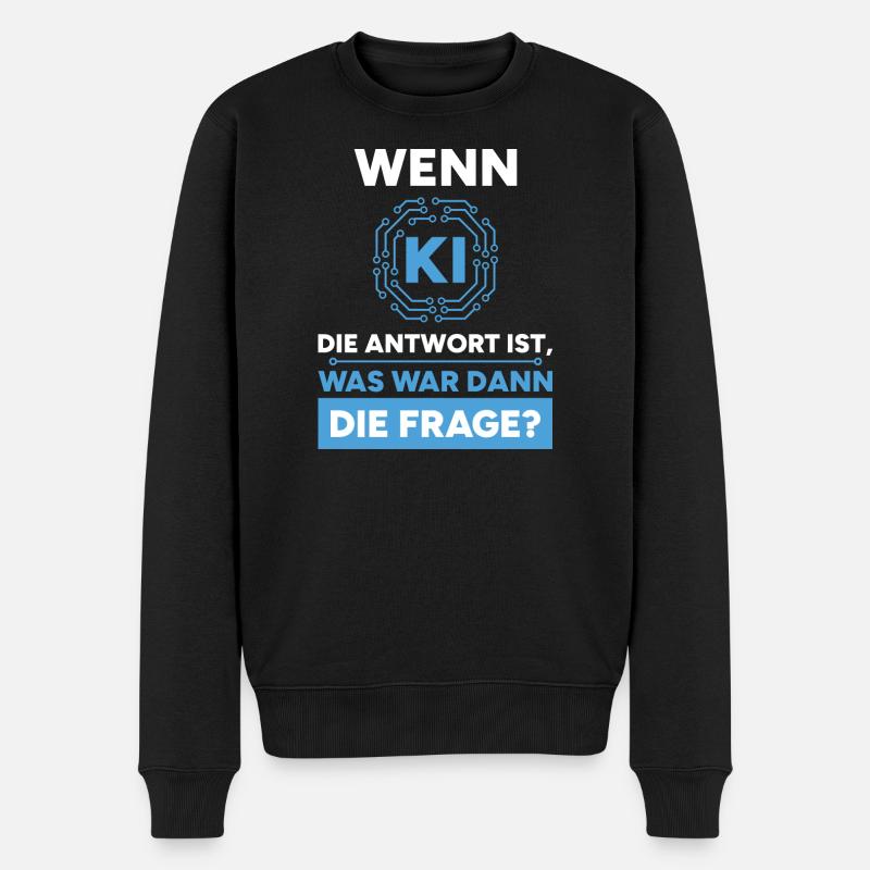 Intelligence artificielle Question Réponse Dire - Pull Premium bio Homme - noir