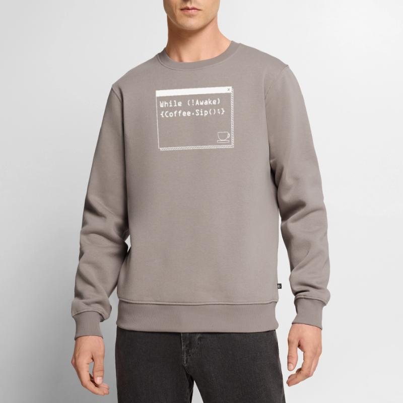 Programmers generate code from coffee Men's Premium Organic Jumper