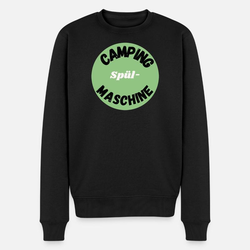 Camping spülmaschine - Männer Premium Bio Pullover - Schwarz