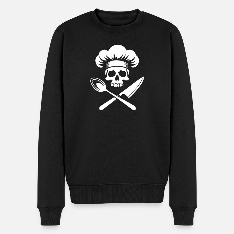 chef pirate cuisinier - Pull Premium bio Homme - noir