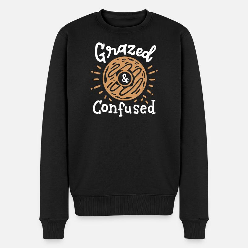 Donuts Donut-Liebhaber - Männer Premium Bio Pullover - Schwarz