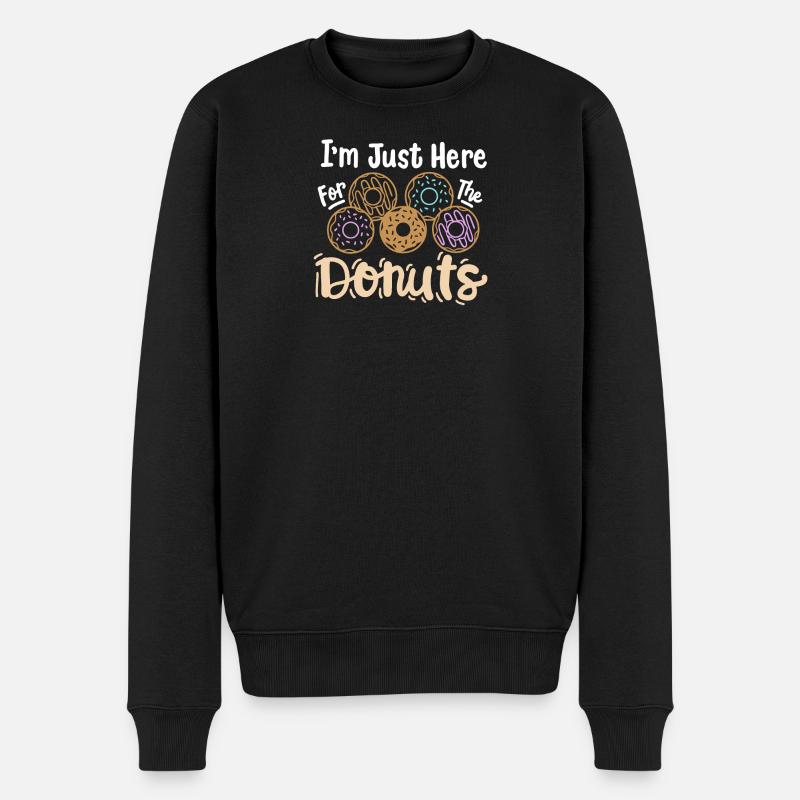 Donuts Donut-Liebhaber - Männer Premium Bio Pullover - Schwarz