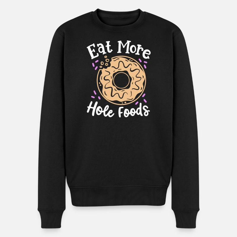 Donut Feinschmecker Donut Wortspiel - Männer Premium Bio Pullover - Schwarz
