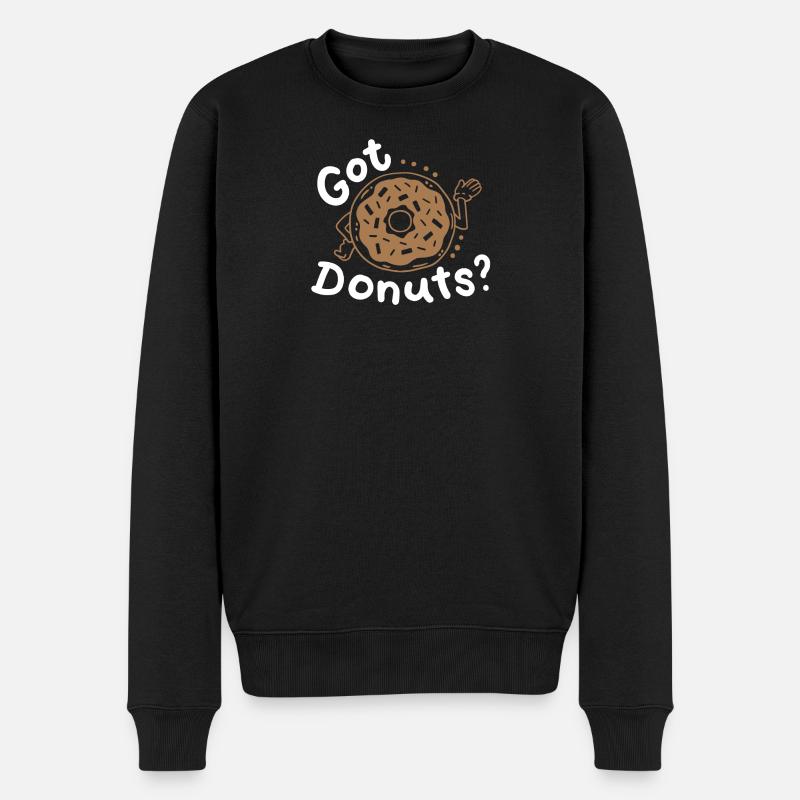 Donuts Donut-Liebhaber - Männer Premium Bio Pullover - Schwarz