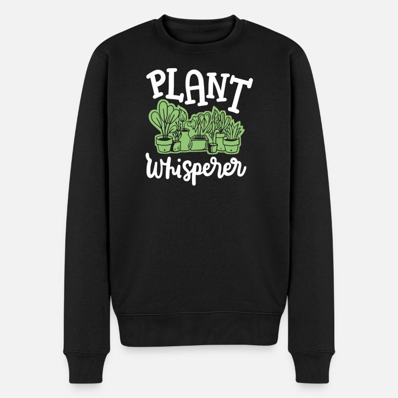 Pflanzenliebhaber Gartenarbeit - Männer Premium Bio Pullover - Schwarz