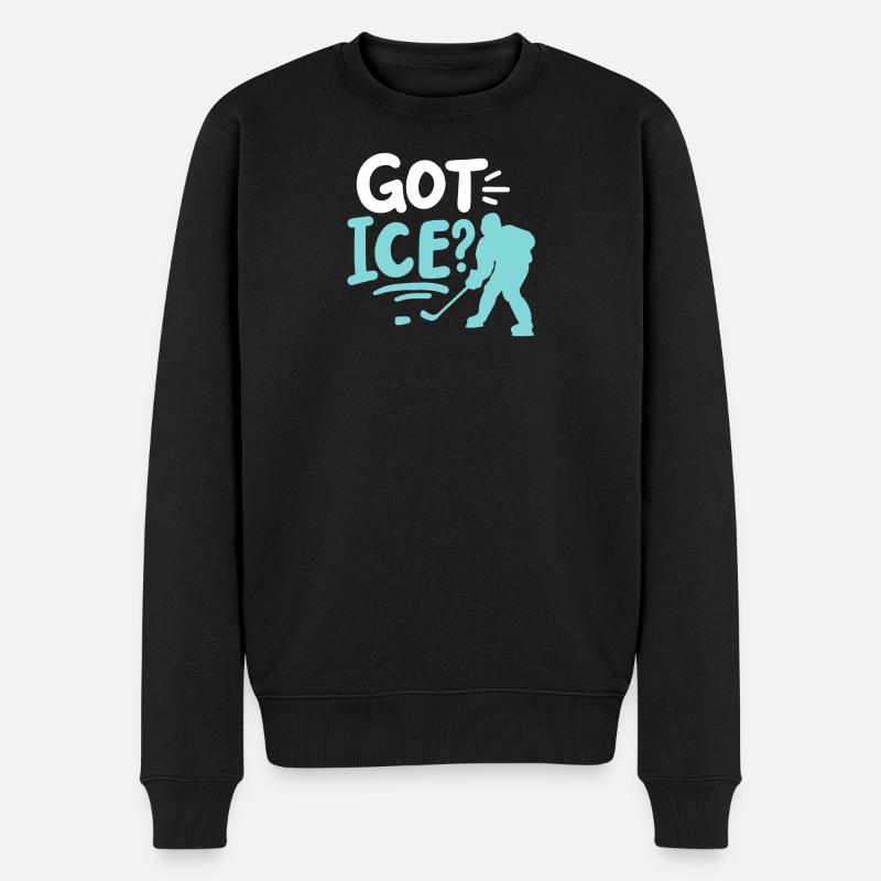 Eishockey - Männer Premium Bio Pullover - Schwarz