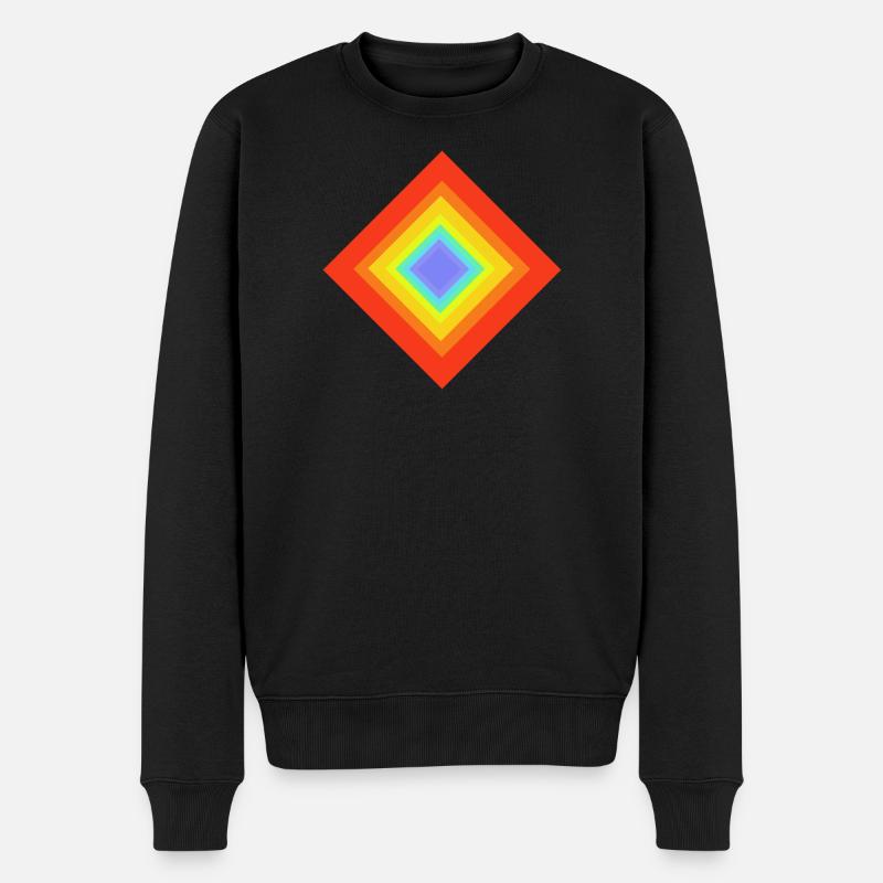 Geometrische Muster - Männer Premium Bio Pullover - Schwarz