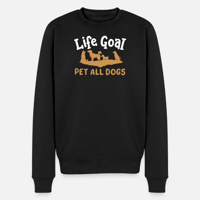 Hundebesitzer Hundeliebhaber - Männer Premium Bio Pullover - Schwarz