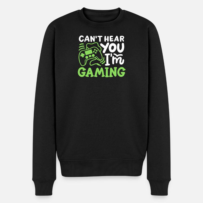 Gaming Gamer - Männer Premium Bio Pullover - Schwarz