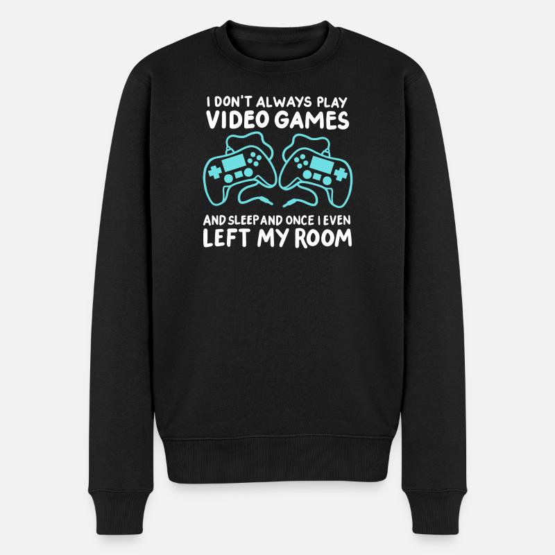 Gamer Gaming - Männer Premium Bio Pullover - Schwarz