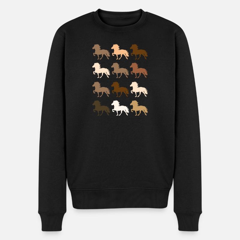 Cheval islandais - Pull Premium bio Homme - noir