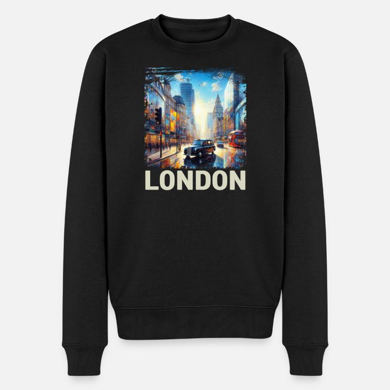 Londres - Pull Premium bio Homme - noir