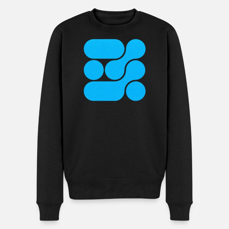 OCHOOO - Türkisblau - Männer Premium Bio Pullover - Schwarz