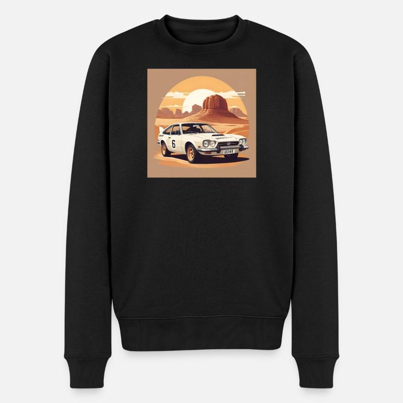 Voiture de Rally dans le Désert - Pull Premium bio Homme - noir