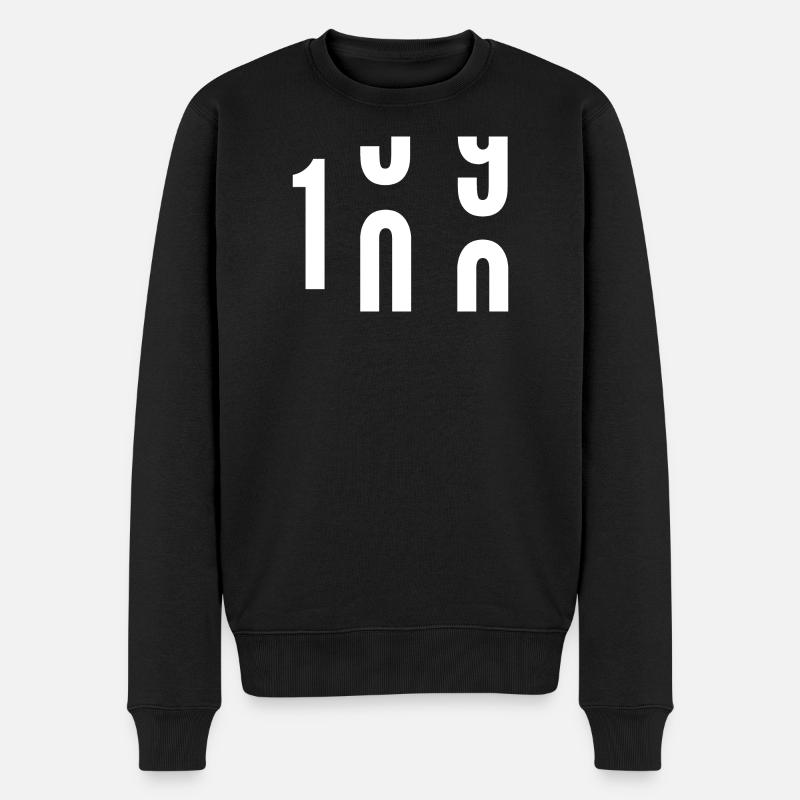 100 Jahre - Männer Premium Bio Pullover - Schwarz