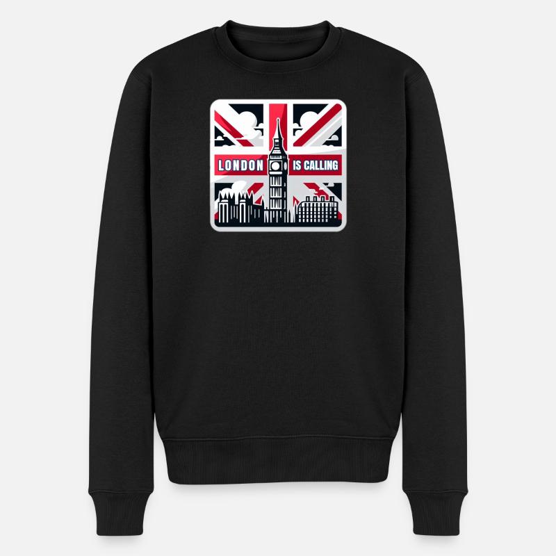 Londres vous appelle - Pull Premium bio Homme - noir