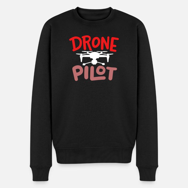 Drohnenpilot Drohne - Männer Premium Bio Pullover - Schwarz