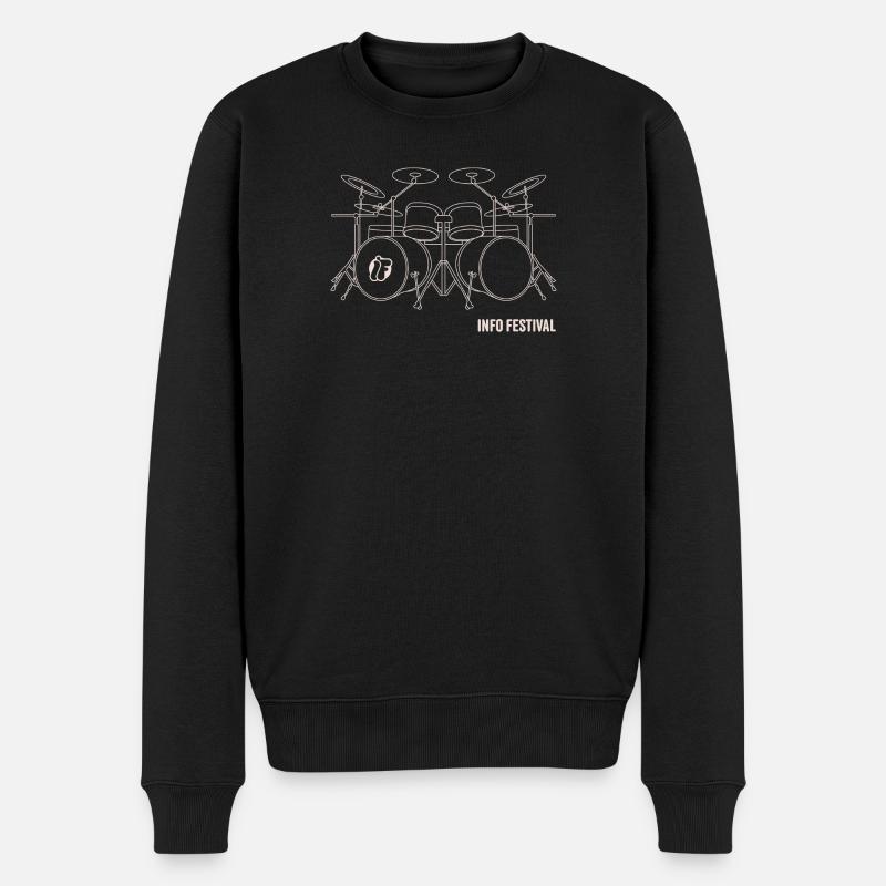 Eine Batterie in der Gliederung - Männer Premium Bio Pullover - Schwarz