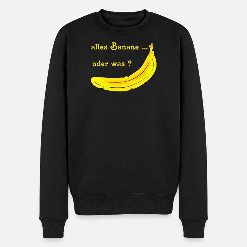 Banane obst - Männer Premium Bio Pullover - Schwarz