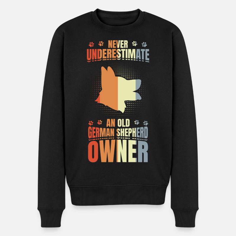 Schäferhund Opa - Männer Premium Bio Pullover - Schwarz