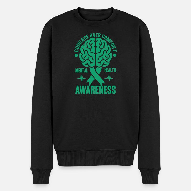 Depression Help - Mental Breakdown - Men's Premium Organic Jumper - black