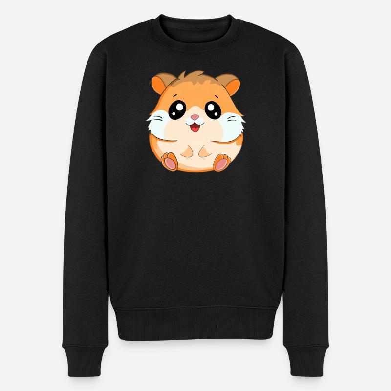 Hamster - Männer Premium Bio Pullover - Schwarz